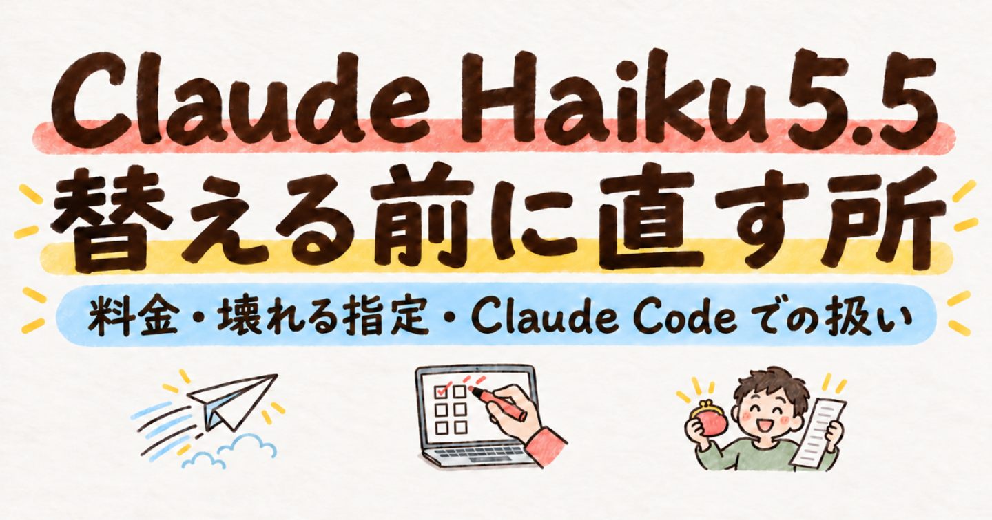 Claude Haiku 5.5 公開：10万トークン以下の単価は4.5の1/10、400につながる5つの変更とClaude Code