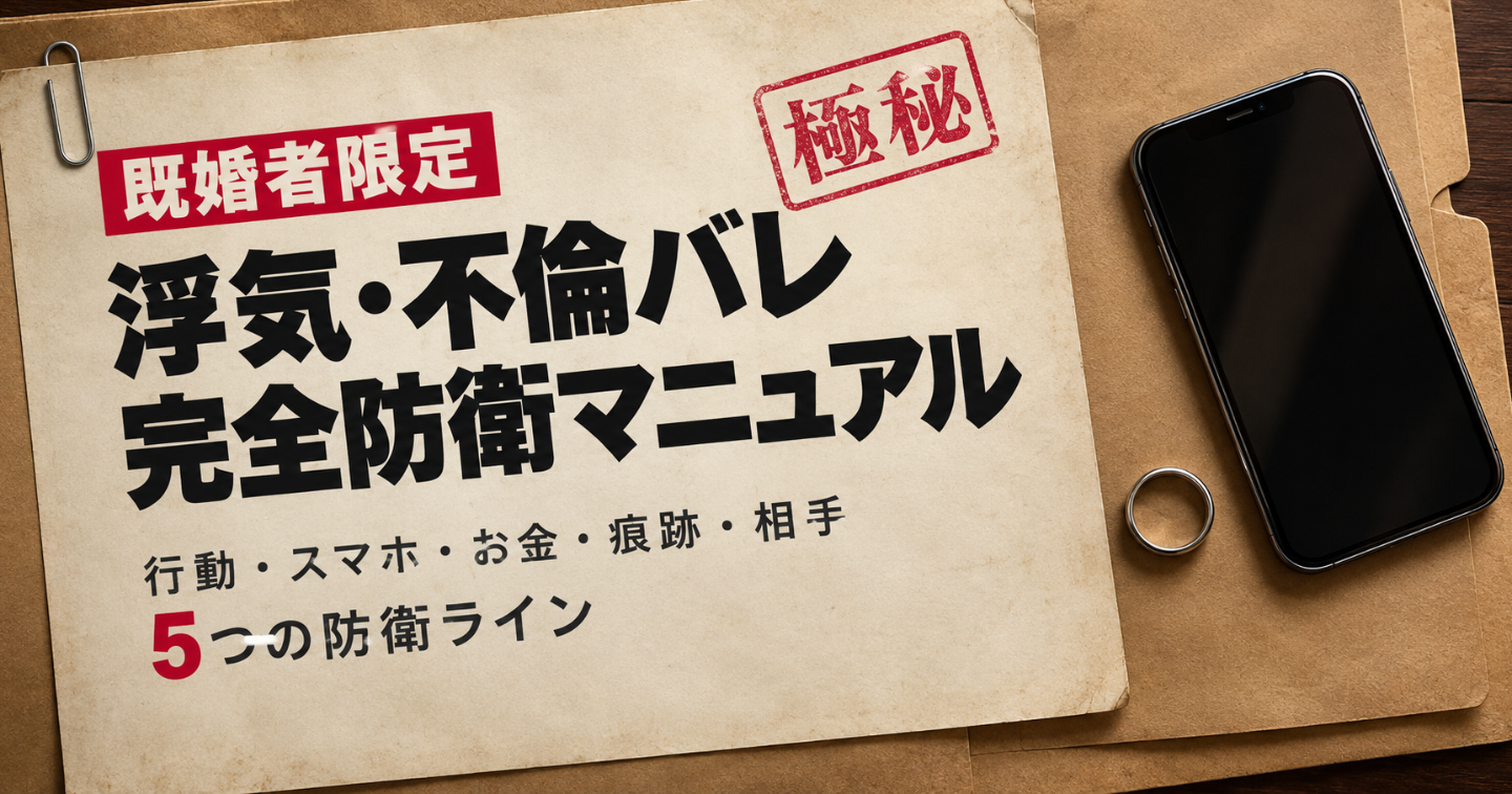 【既婚者向け】浮気がバレない完全防衛マニュアル｜出会いから継続まで