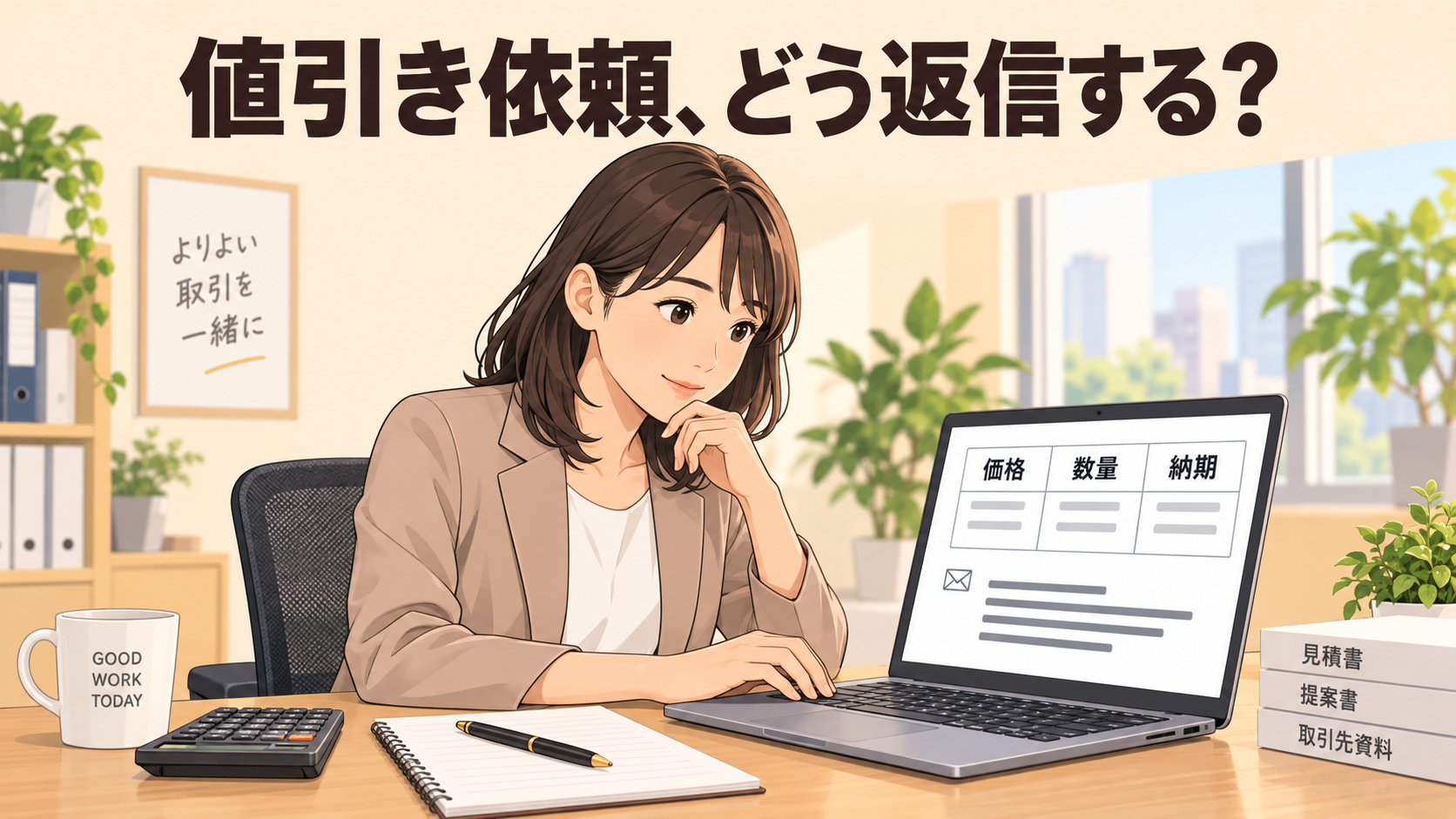 取引先から値引きを求められたら？AIチャットで条件を整理して、角を立てない返信メールの下書きを作る方法