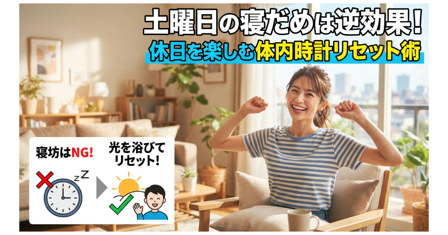 土曜日の寝だめは逆効果！休日を楽しむ体内時計リセット術