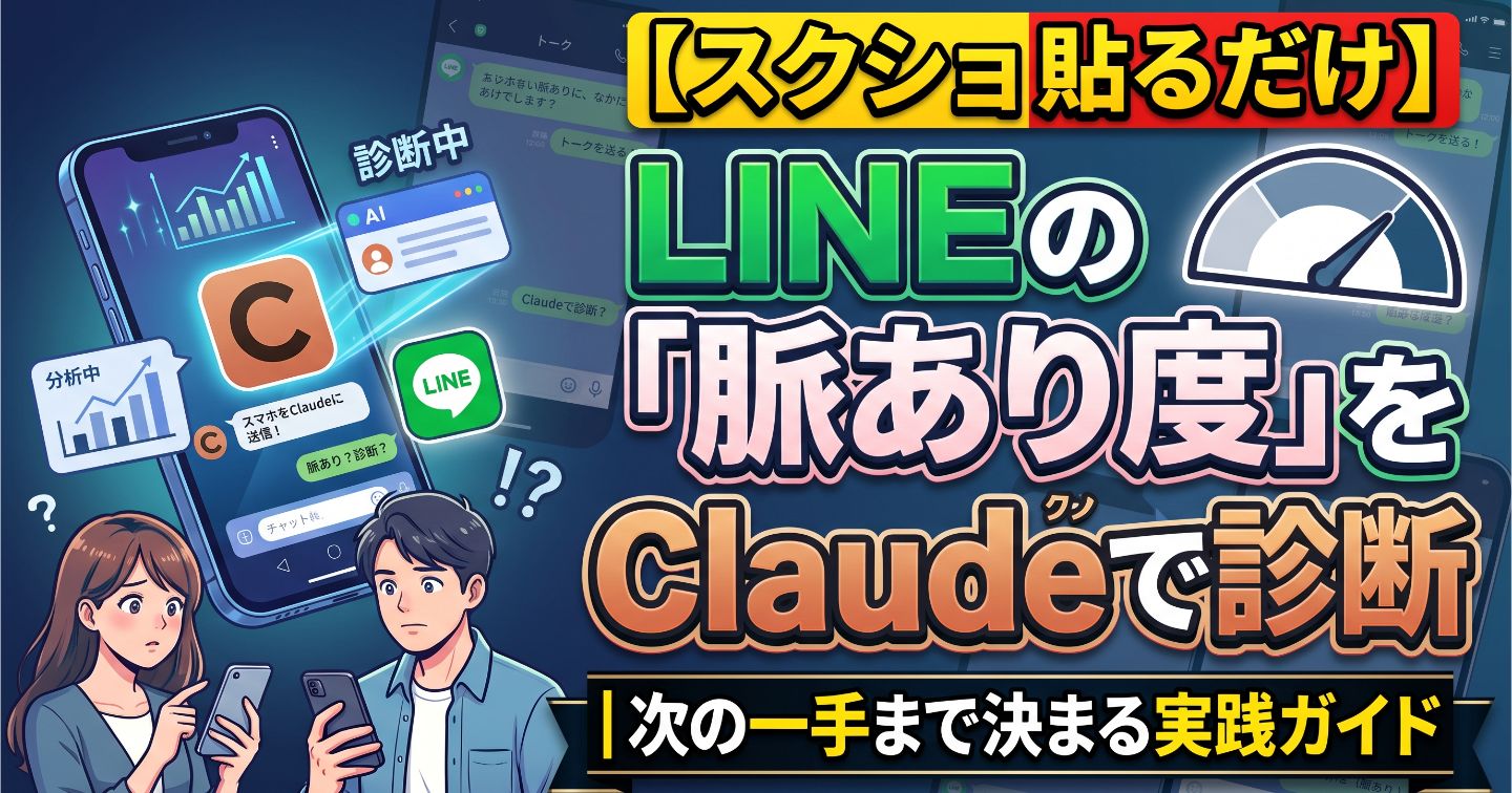 【スクショ貼るだけ】LINEの「脈あり度」をClaudeで診断｜次の一手まで決まる実践ガイド　