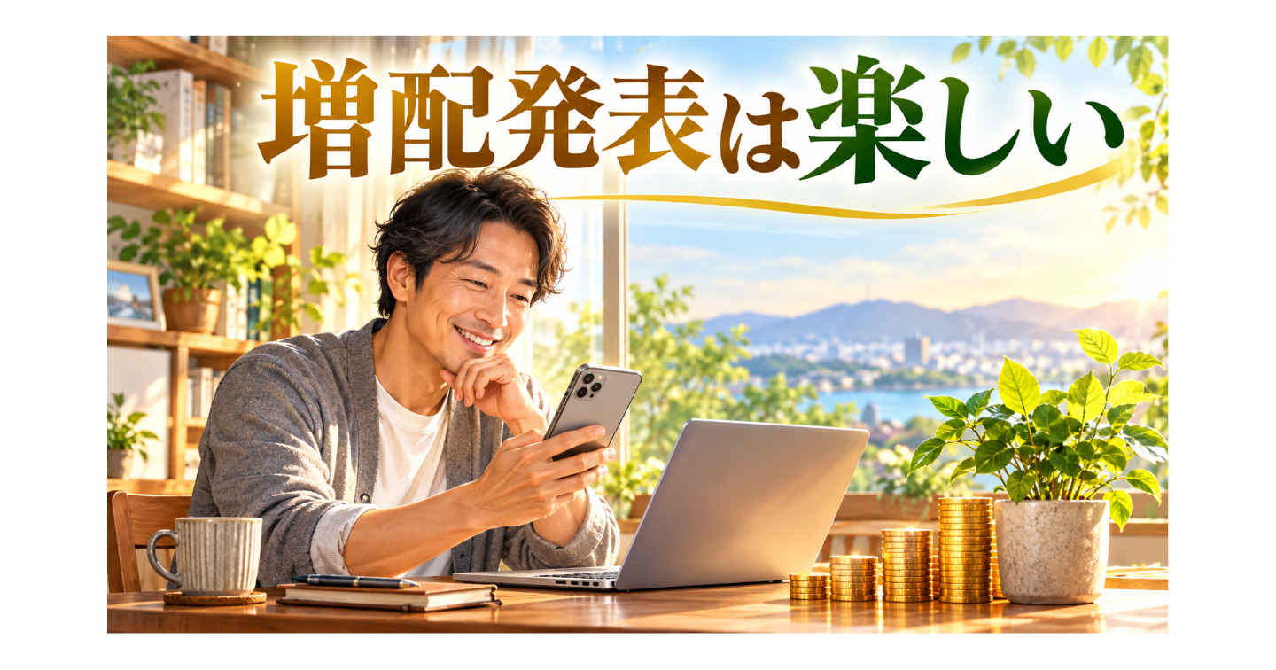 増配発表は楽しい