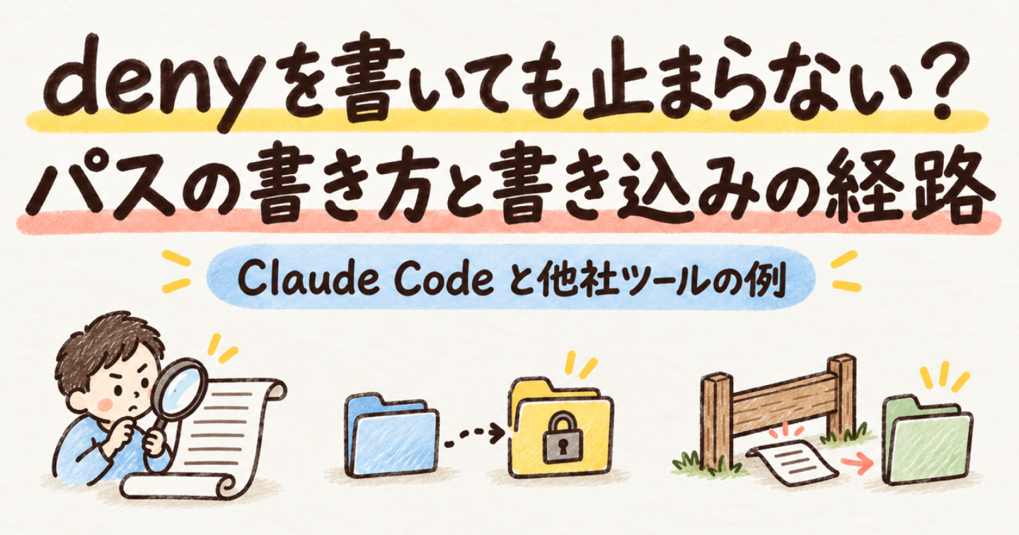 Claude Code の deny に ../ を書いても止まらなかった報告：パス記法と実行経路の注意点