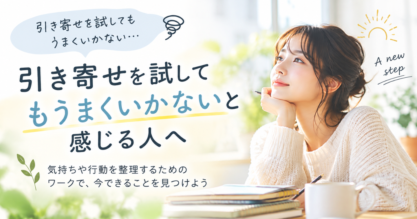 引き寄せを試してもうまくいかないと感じる人へ