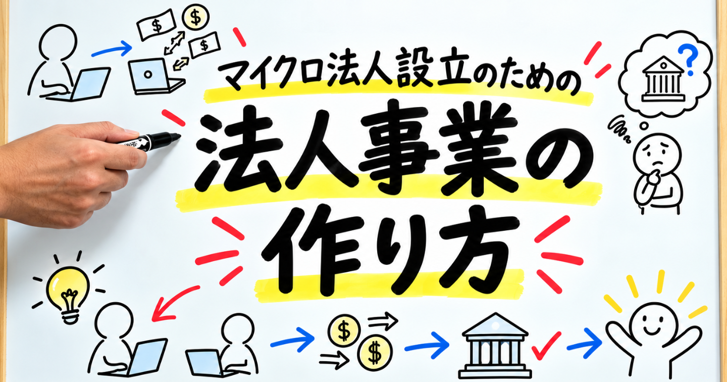 マイクロ法人設立のための法人事業の作り方