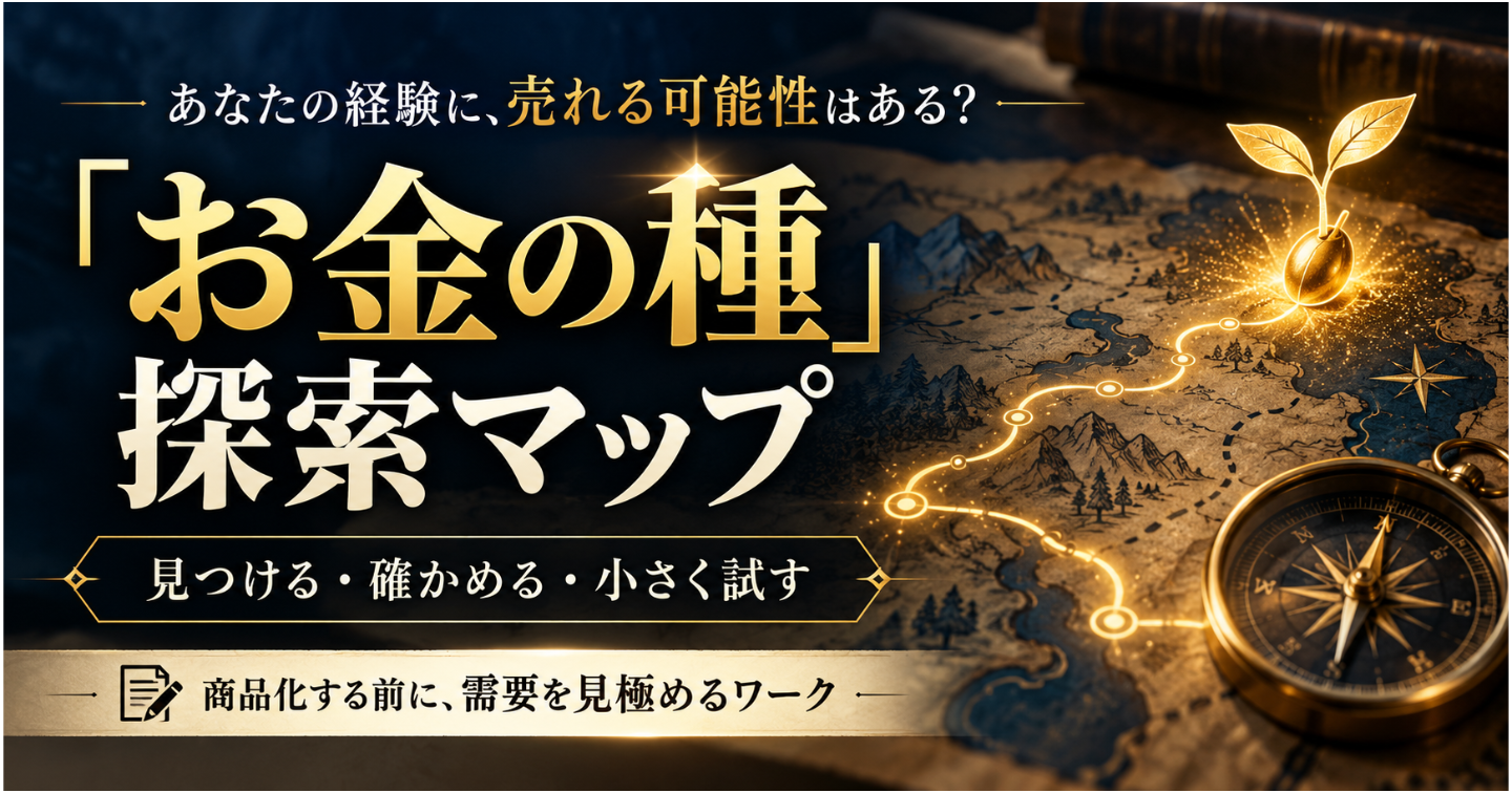 【発売記念480円】あなたの中にある「お金の種」を見つける探索マップ
