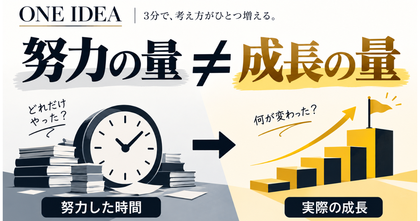 「このまま続けていいのかな」と不安な人へ。努力を増やす前に、確認したいこと。