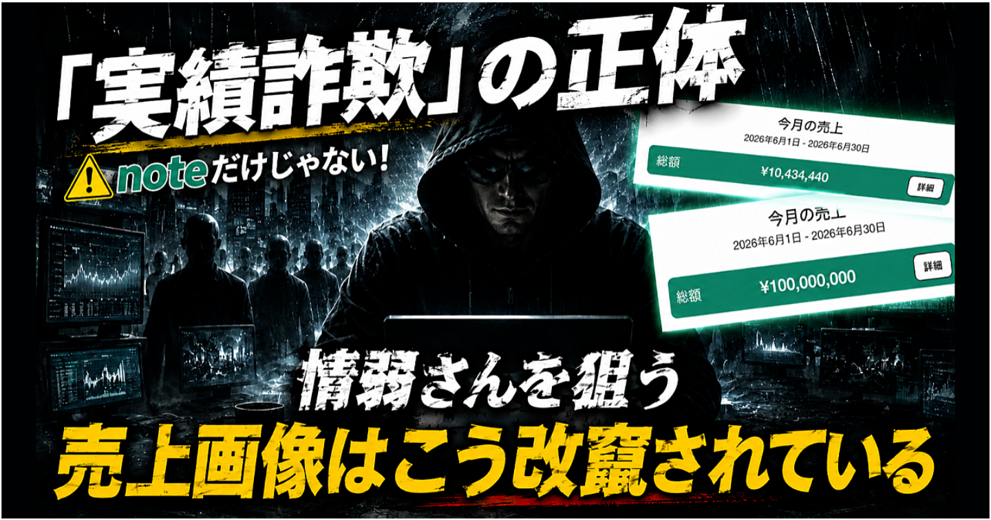 【悪用厳禁】騙されるな！売上げ証明画像は自由自在に改ざんできる｜画像処理でない本物の偽造