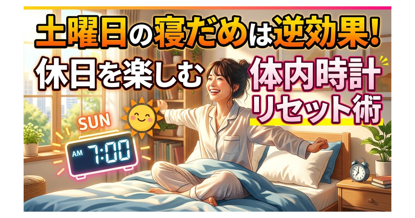土曜日の寝だめは逆効果！休日を楽しむ体内時計リセット術