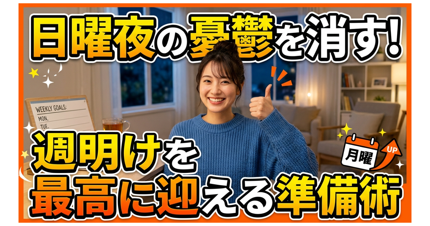 日曜夜の憂鬱を消す！週明けを最高に迎える準備術