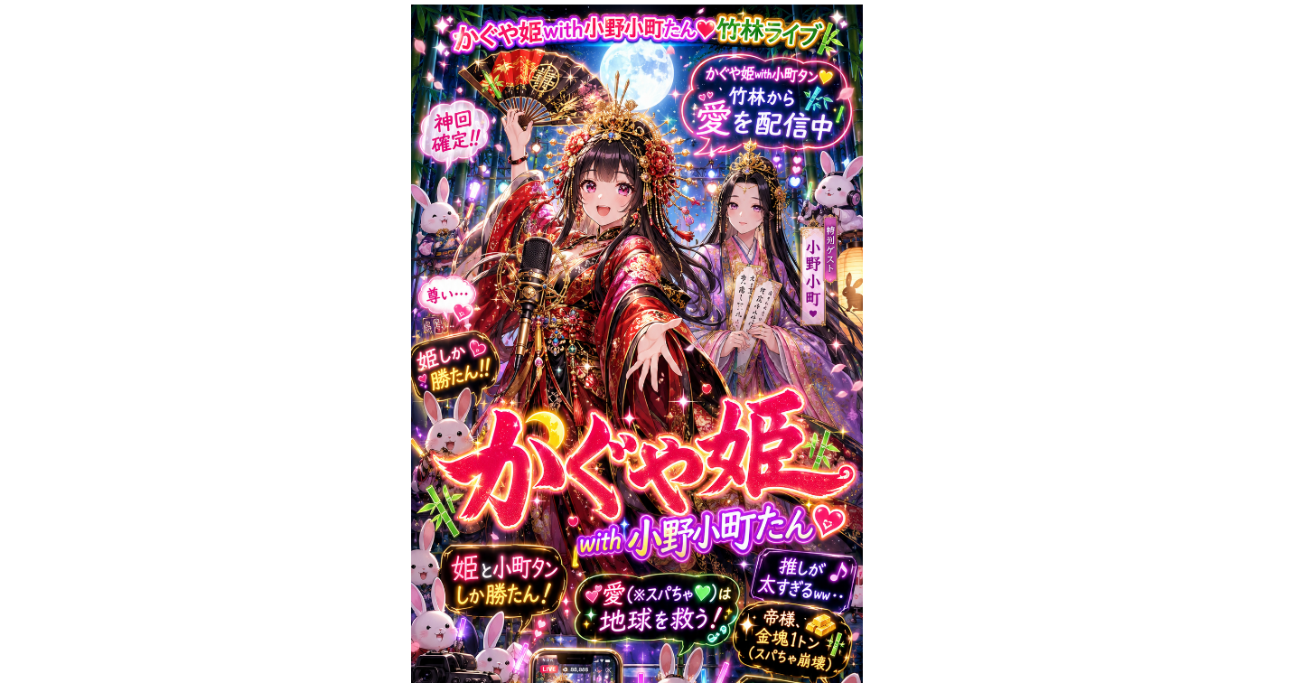 かぐや姫、平安SNSを爆速攻略中～小町とコラボでスパチャ御殿～