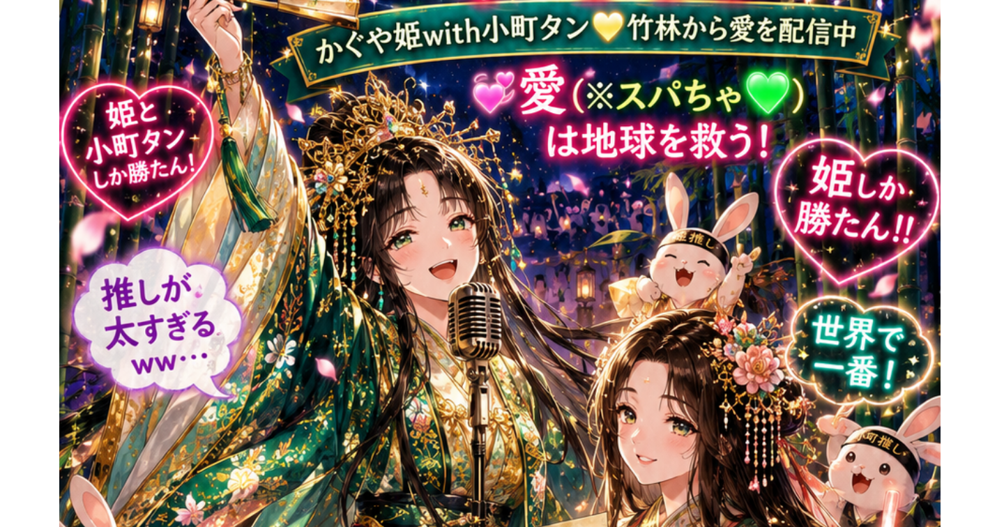 かぐや姫と小町の詩的配信革命