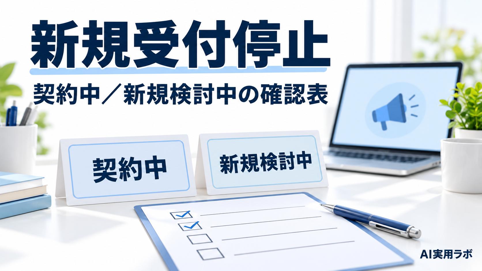 KAGOYAが新規申込を一時停止。契約中の人は何をする？「契約中／新規検討中」の確認表と問い合わせメモを作ってみよう