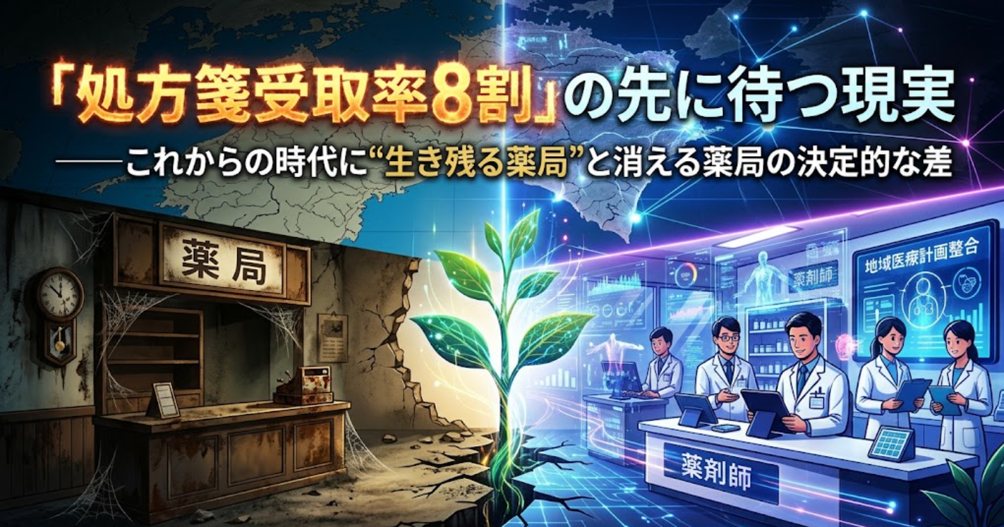 「処方箋受取率8割」の先に待つ現実——これからの時代に“生き残る薬局”と消える薬局の決定的な差