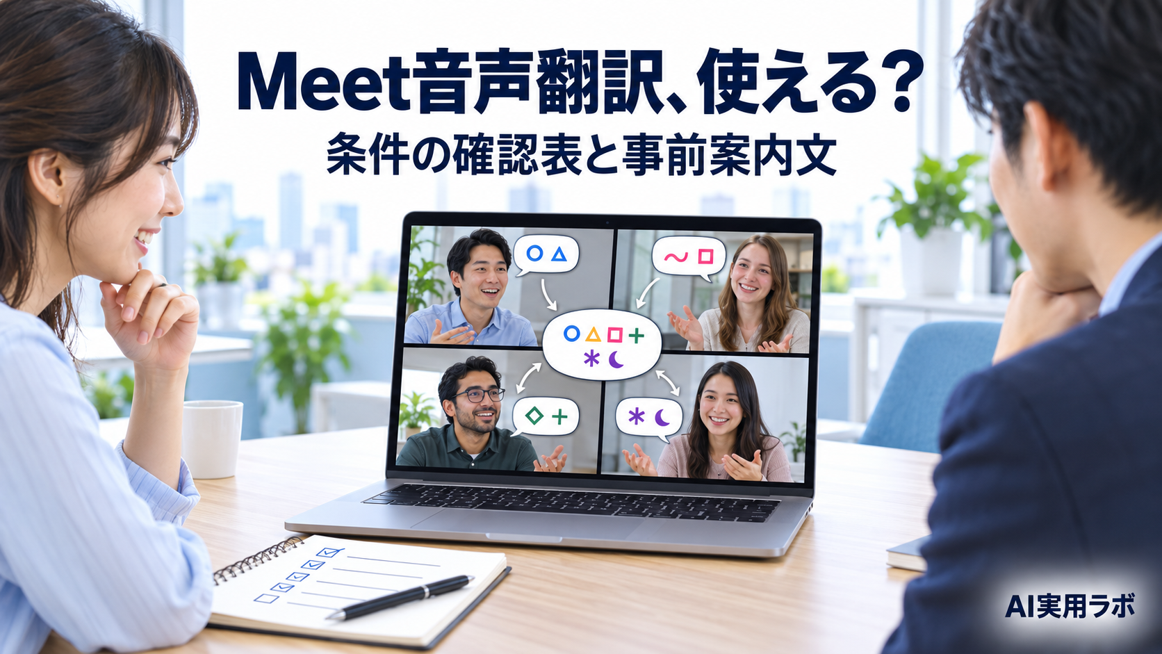 Google Meetの音声翻訳が63言語に。日本語も一覧に入った？自分の会議で使えるか、条件の確認表と参加者への事前案内文を作ってみよう