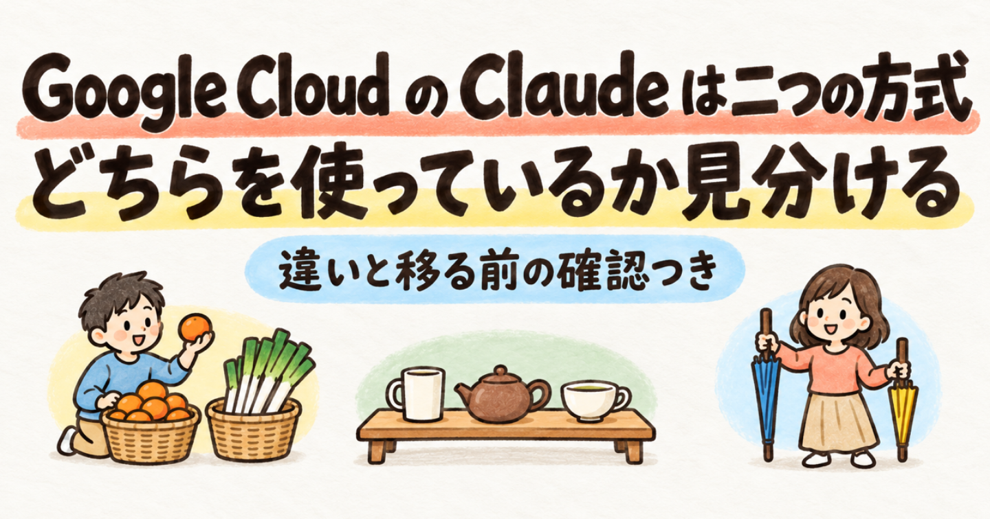 Google Cloud の Claude は2方式：Anthropic managed と Google managed の違いと見分け方