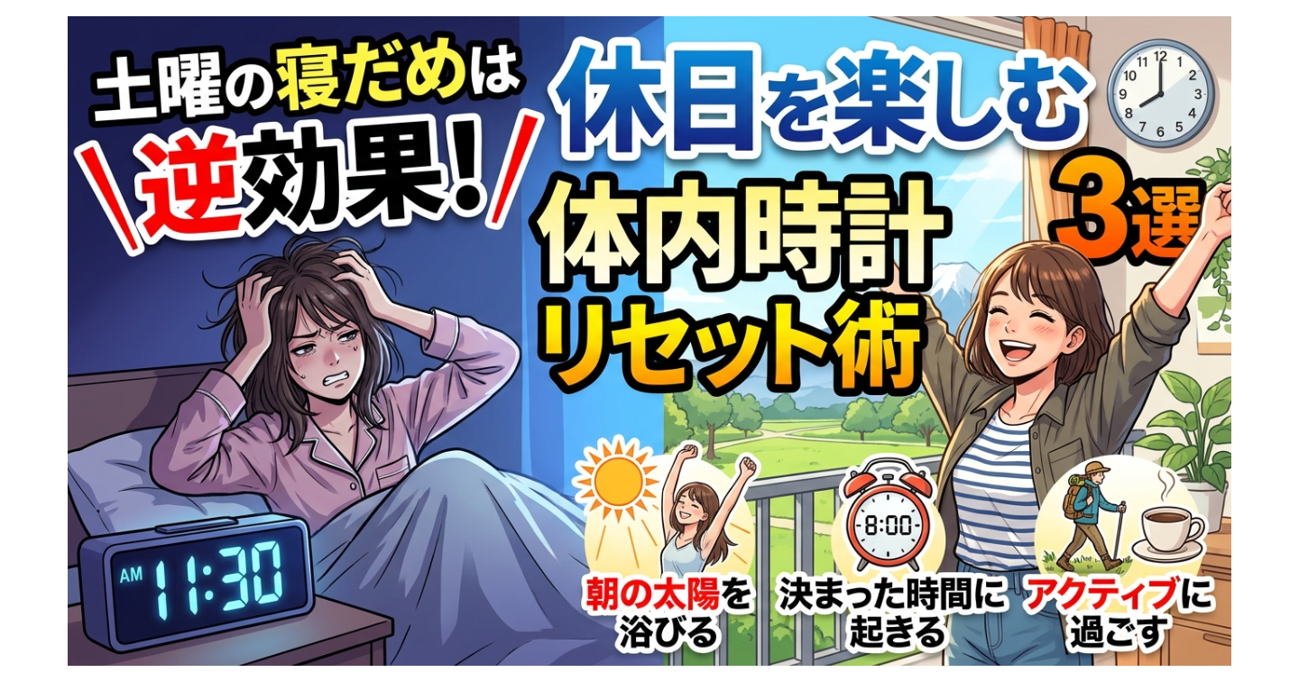 土曜日の寝だめは逆効果！休日を楽しむ体内時計リセット術