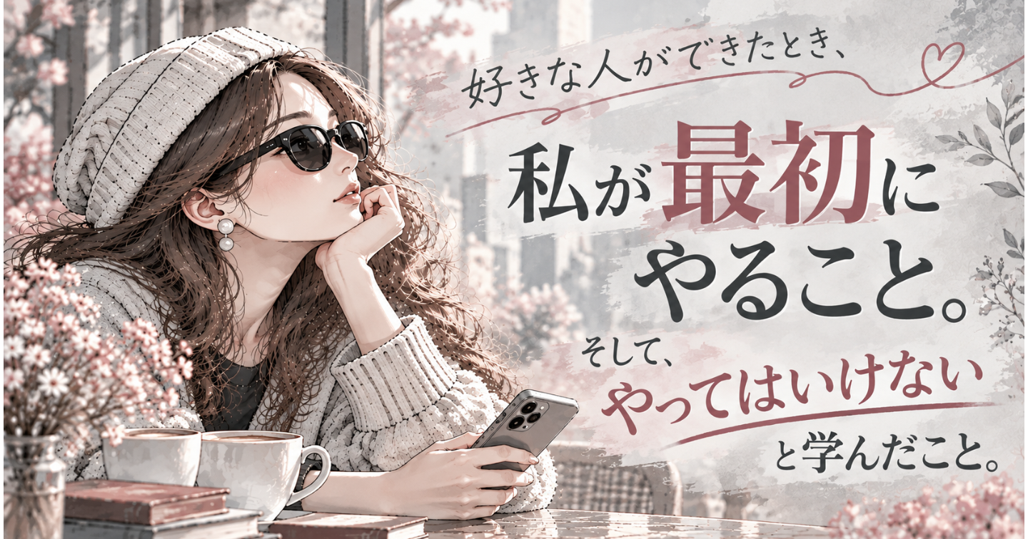 好きな人ができたら最初にやること｜恋愛で失敗しないために、私がやめたこと