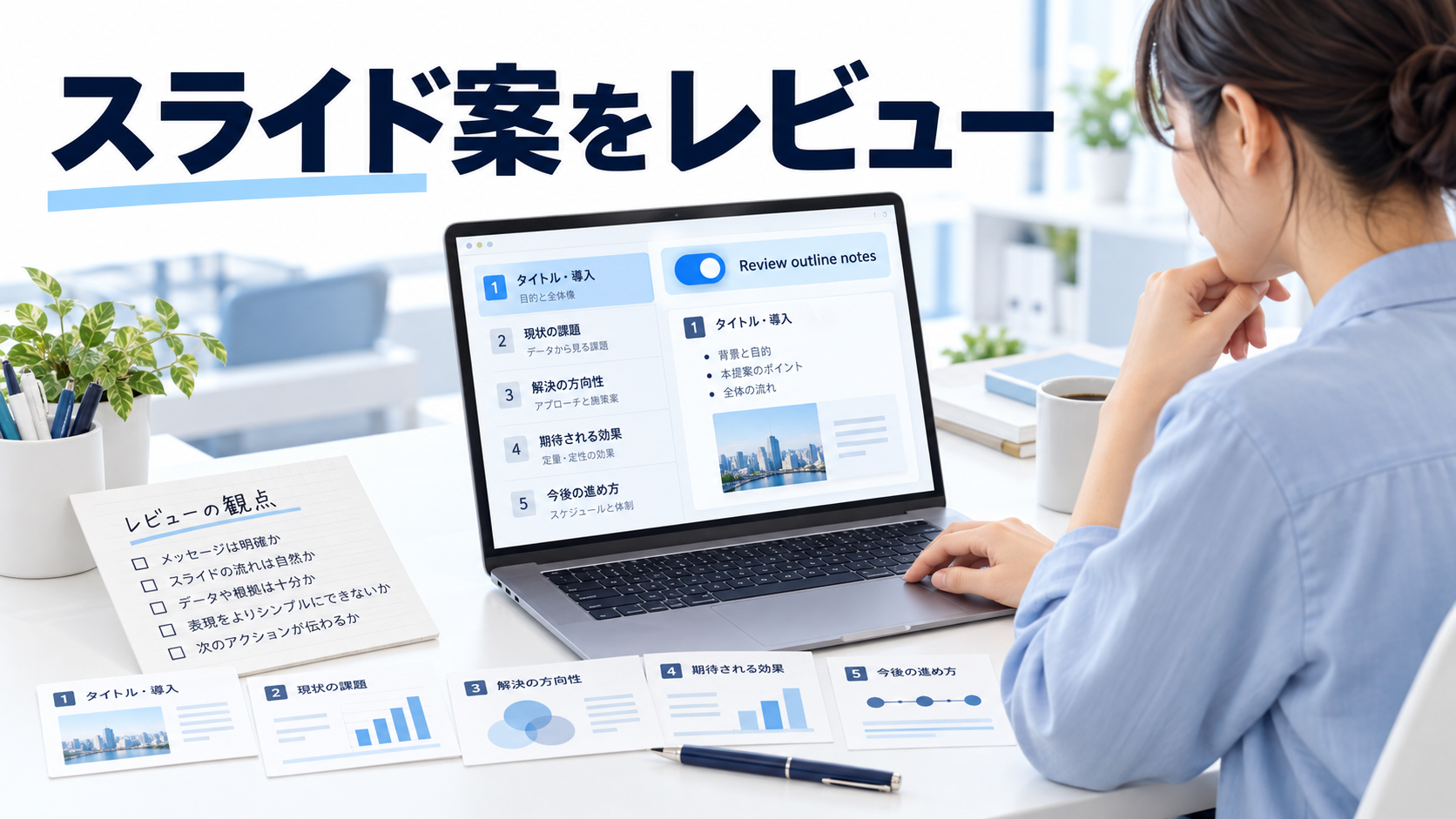 Gemini Notebookの新機能「構成案レビュー」を使って、資料から思い通りのスライド構成を作る事前指示シート