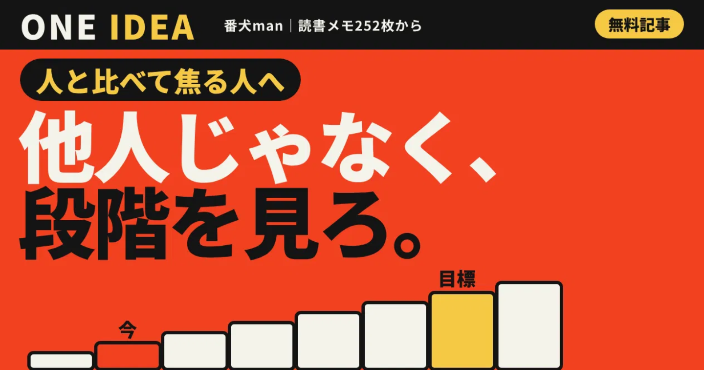 【これが本質】人と比べて焦ったとき、自分に聞く3つの質問
