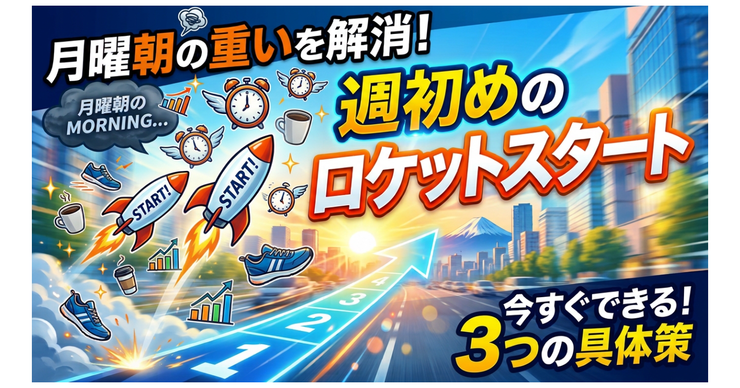 月曜朝の重いを解消！週初めのロケットスタート習慣３つ