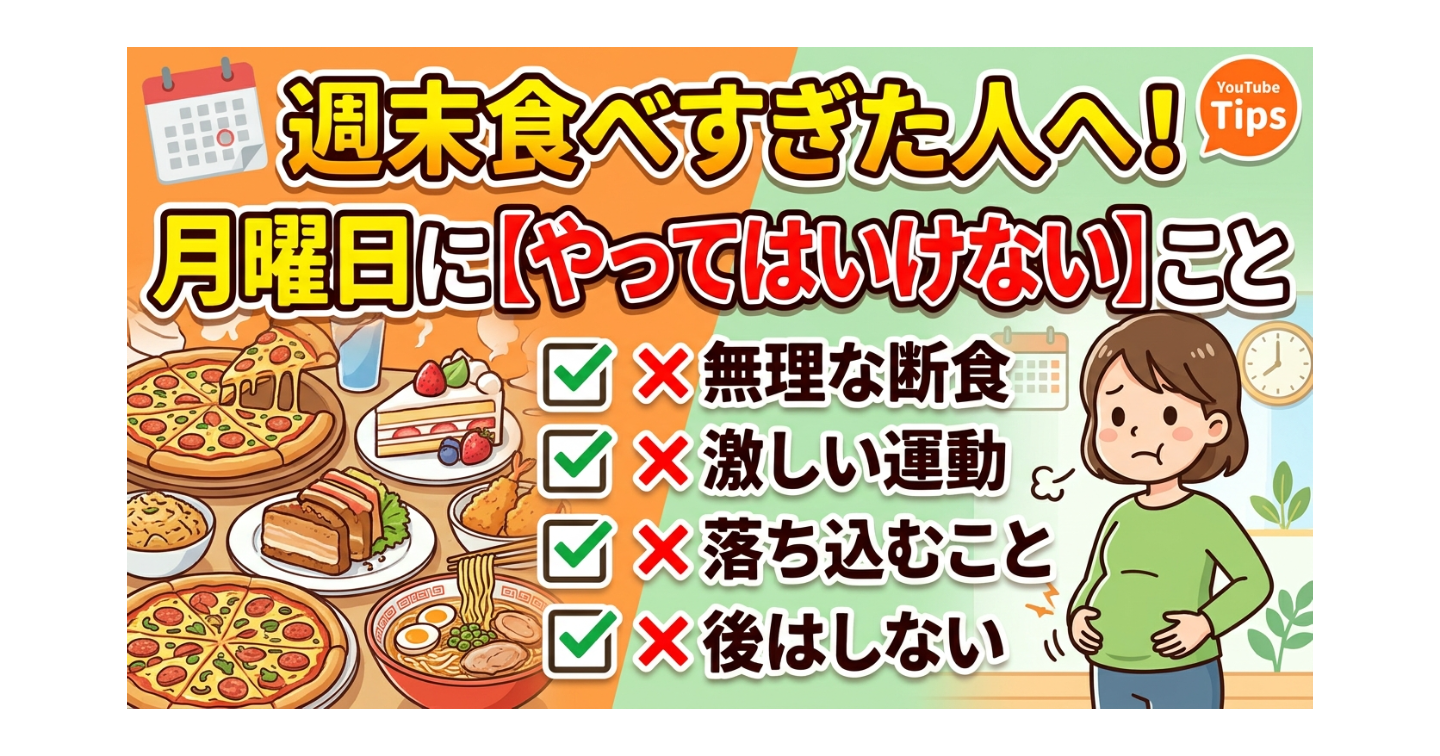 週末に食べすぎた人へ。月曜日にやってはいけないこと