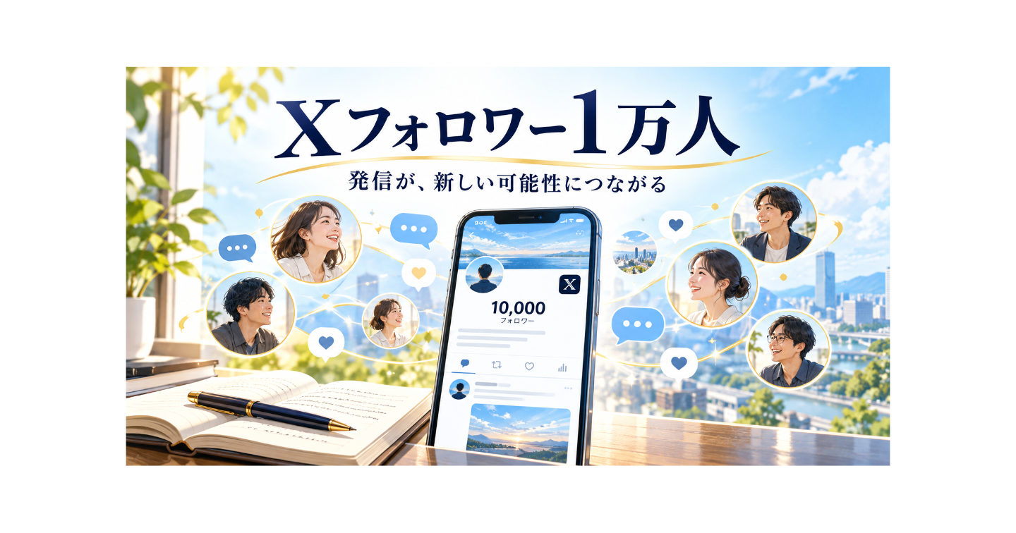 Ｘでフォロワー　1万人メリット