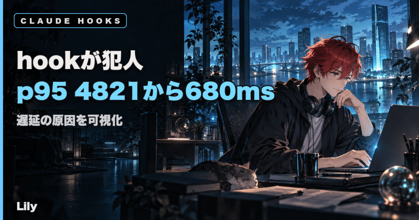⚡ Claude Codeが遅いのはモデルのせいだと思ってた｜犯人のhookをp95 4821→680msに