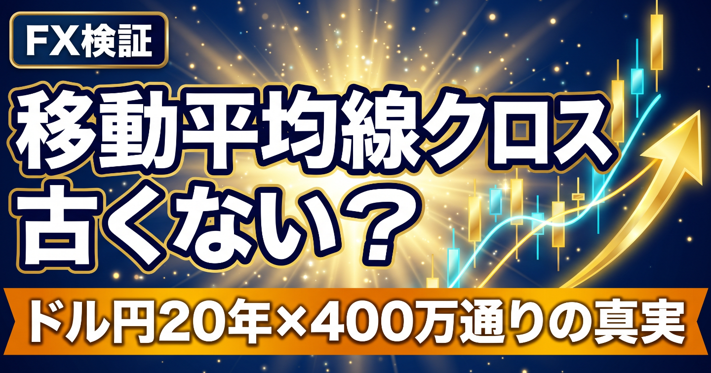 移動平均線クロスは古くない！？ドル円20年・8つの使い方のうち7つで基準超え！