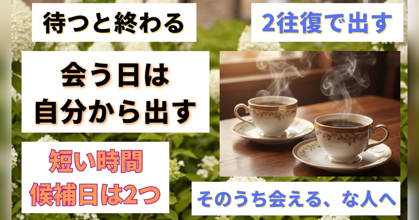 「マッチすればそのうち会える」と思っている人へ｜会う日は自分から出す